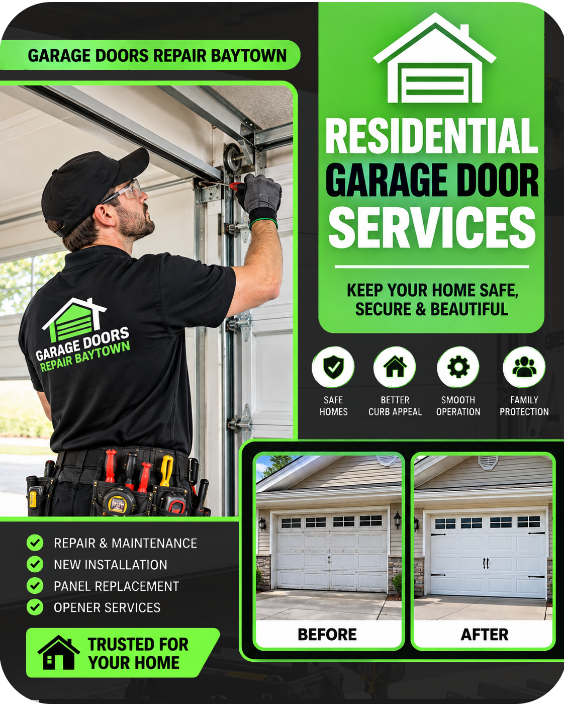 repair & installation garage door repair technician